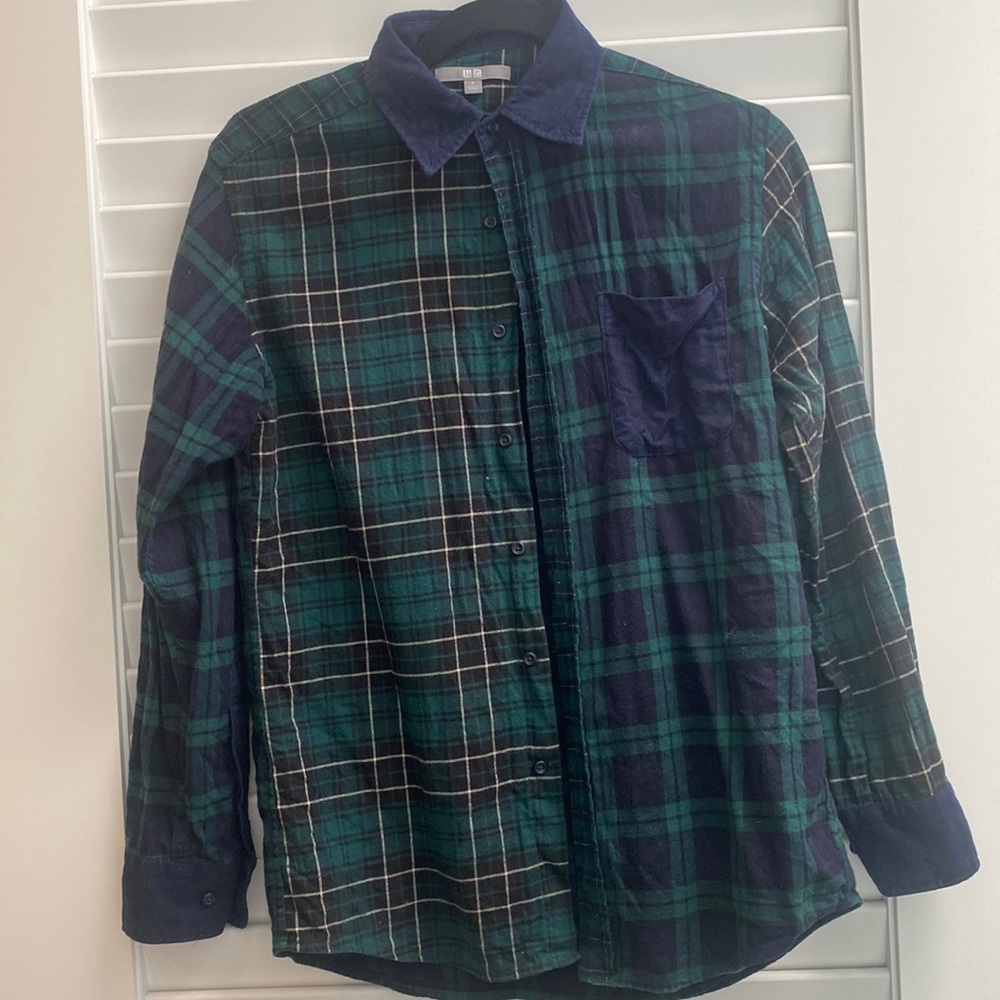 Uniqlo plaid patchwork